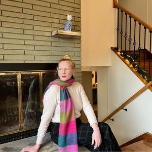 5/30🦄- Funky Colorful Vintage Plaid Scarf Colorful Winter Vibes